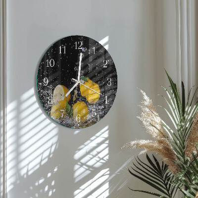 Reloj de pared redondo Limones