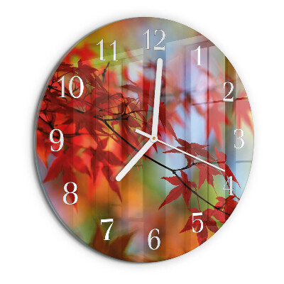 Reloj de pared redondo Hojas de arce