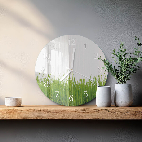 Reloj de pared redondo Césped