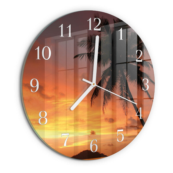 Reloj de pared redondo Palmera