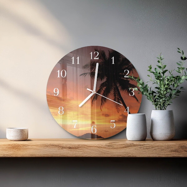 Reloj de pared redondo Palmera