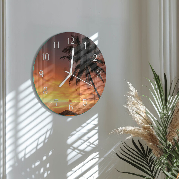 Reloj de pared redondo Palmera