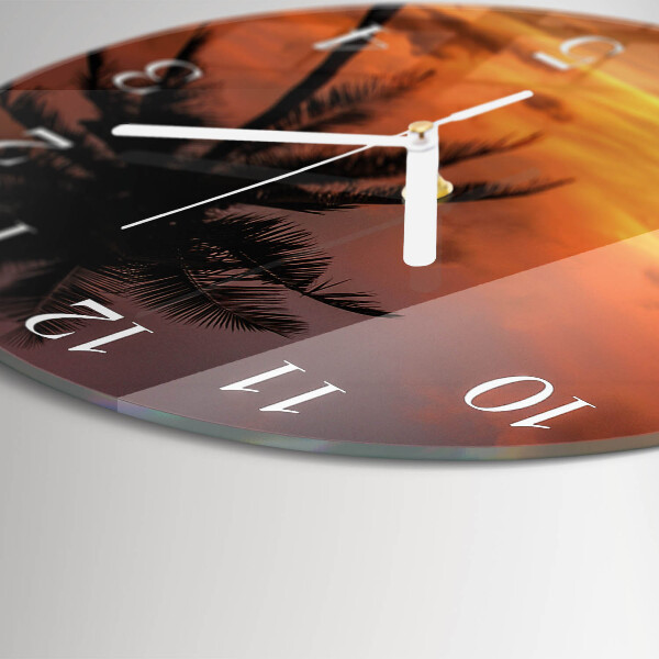 Reloj de pared redondo Palmera