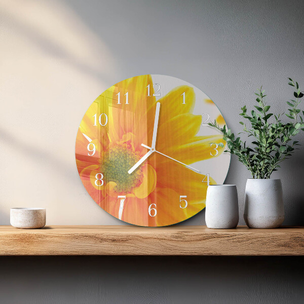 Reloj de pared redondo Flor