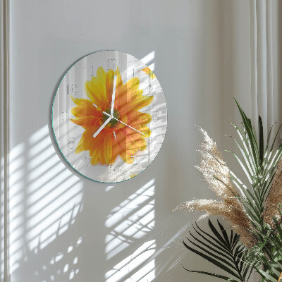 Reloj de pared redondo Flor