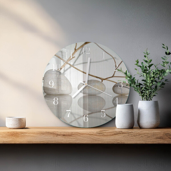 Reloj de pared redondo Piedras