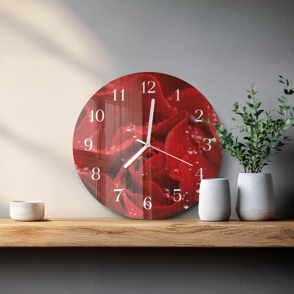 Reloj de pared redondo Rosa