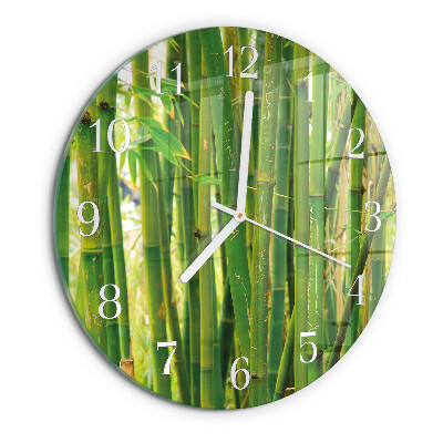 Reloj de pared redondo Planta de bambú