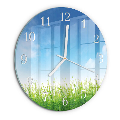 Reloj de pared redondo Césped