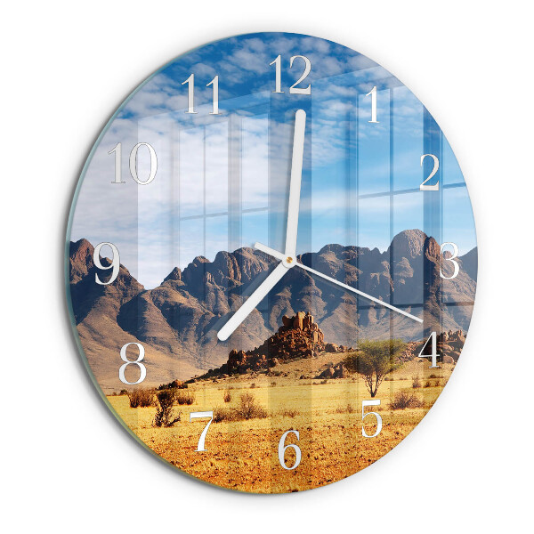 Reloj de pared redondo montañas