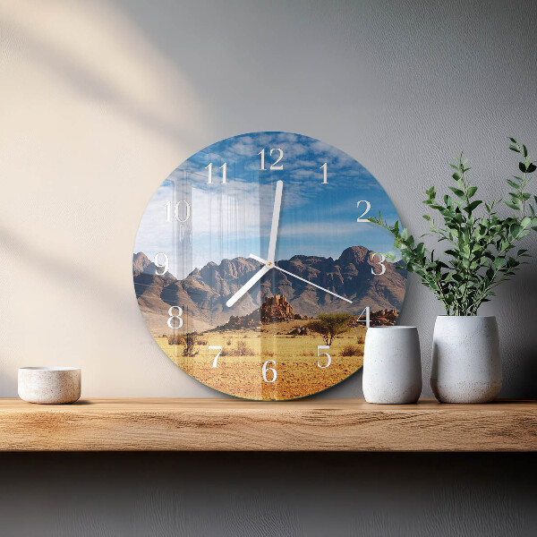 Reloj de pared redondo montañas