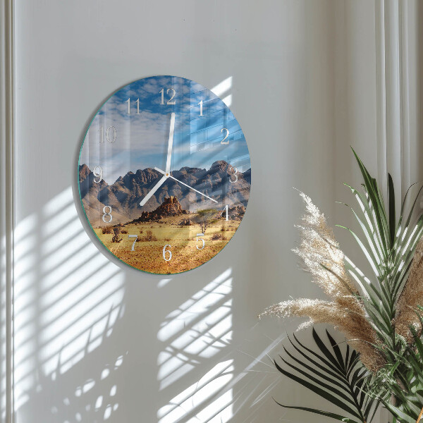 Reloj de pared redondo montañas