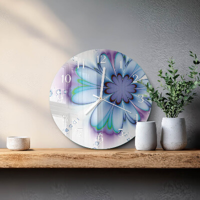 Reloj de pared redondo Flor