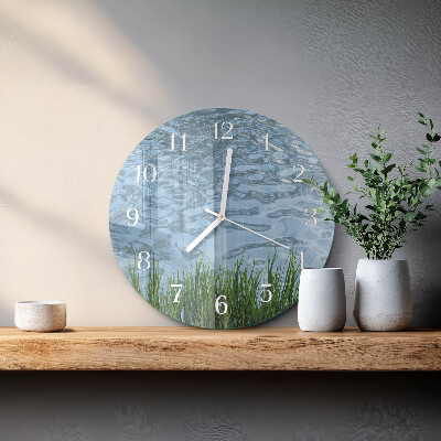 Reloj de pared redondo Agua de hierba