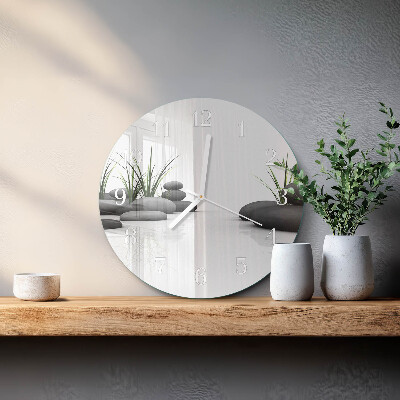 Reloj de pared redondo Spa de piedra