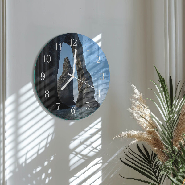 Reloj de pared redondo Piedra