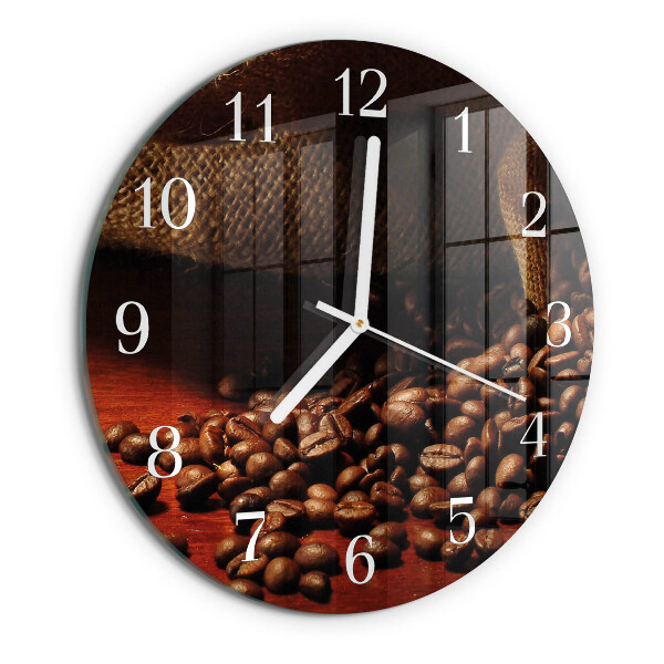 Reloj de pared redondo Granos de café