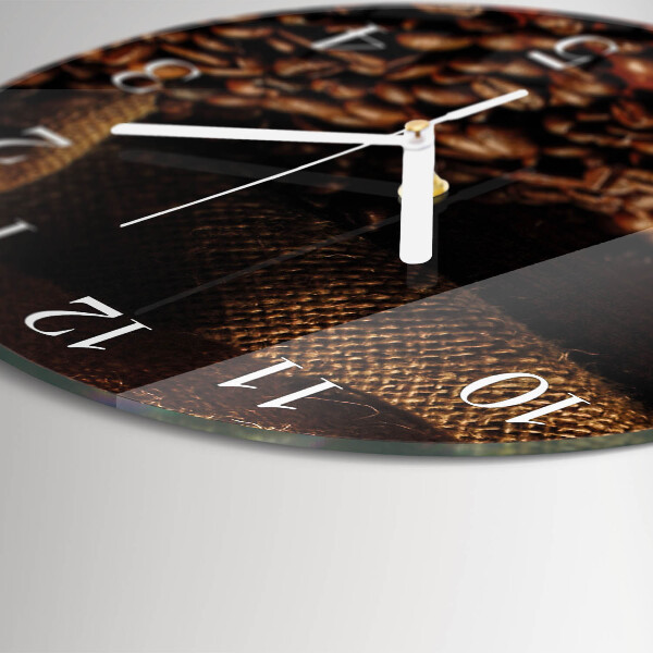 Reloj de pared redondo Granos de café