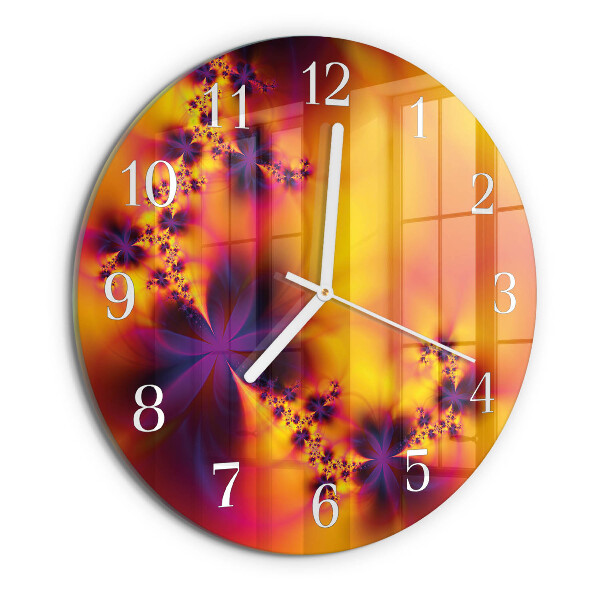 Reloj de pared redondo Flores