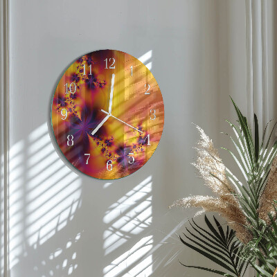 Reloj de pared redondo Flores