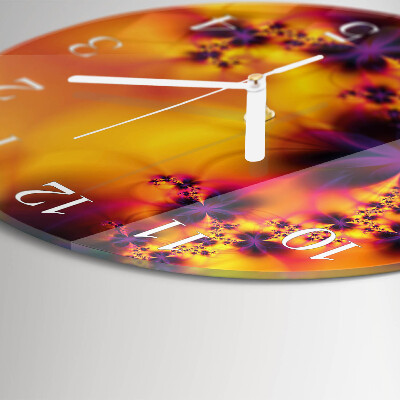 Reloj de pared redondo Flores