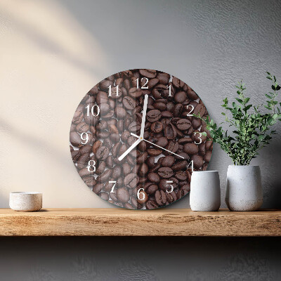 Reloj de pared redondo Granos de café