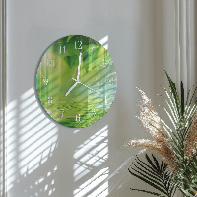 Reloj de pared redondo Hojas