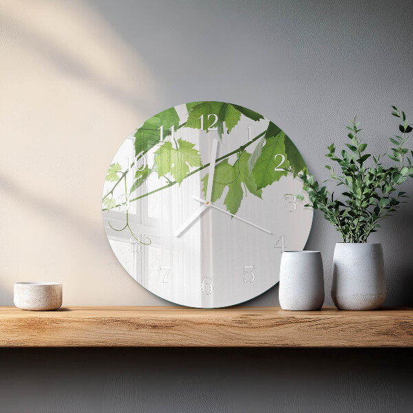 Reloj de pared redondo Hojas
