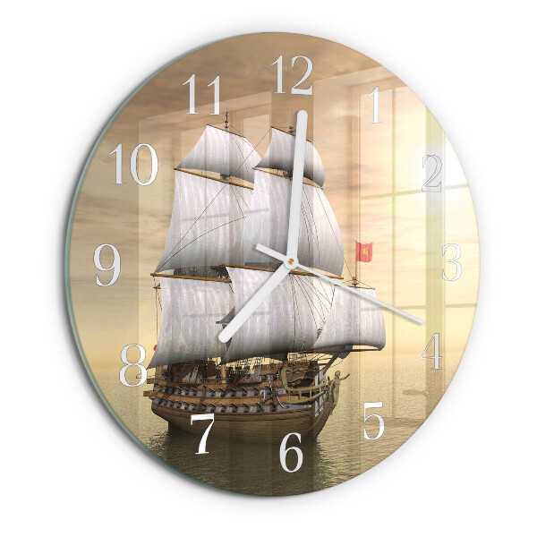 Reloj de pared redondo Barco