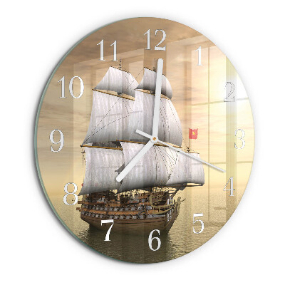 Reloj de pared redondo Barco