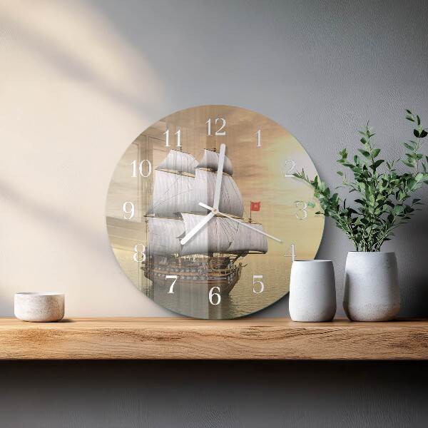 Reloj de pared redondo Barco