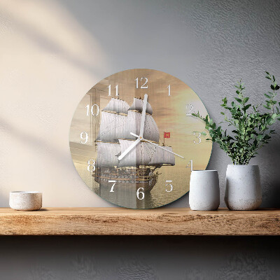 Reloj de pared redondo Barco