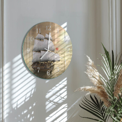 Reloj de pared redondo Barco