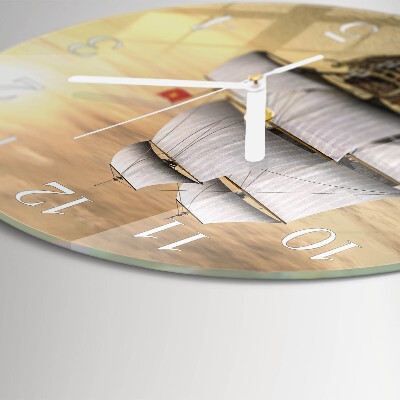 Reloj de pared redondo Barco