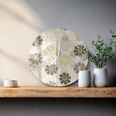Reloj de pared redondo Arte floral