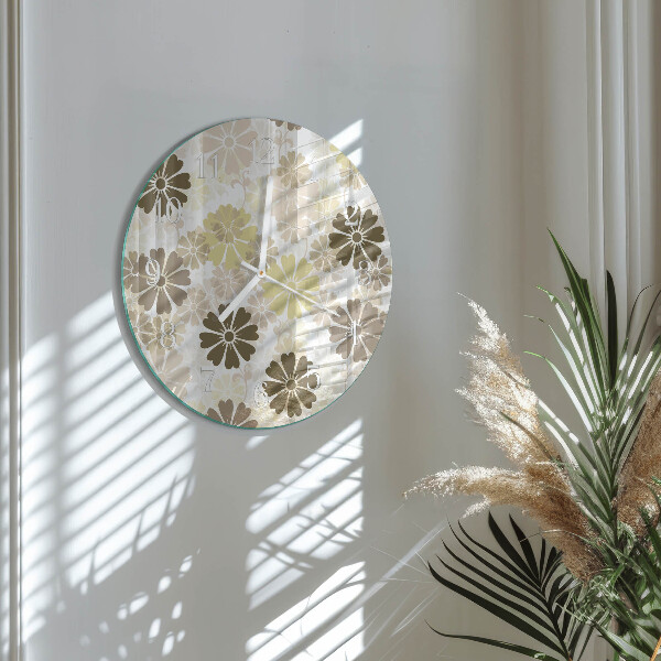 Reloj de pared redondo Arte floral