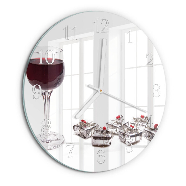 Reloj de pared redondo Copa de vino
