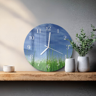 Reloj de pared redondo Césped