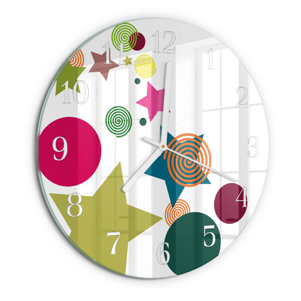 Reloj de pared redondo Estrellas