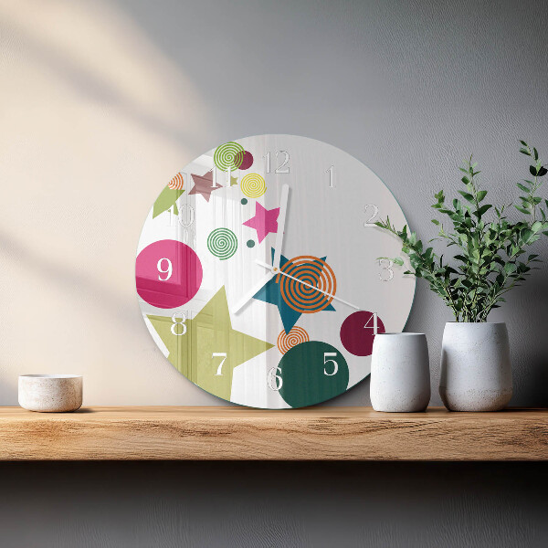 Reloj de pared redondo Estrellas