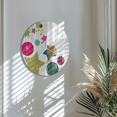 Reloj de pared redondo Estrellas