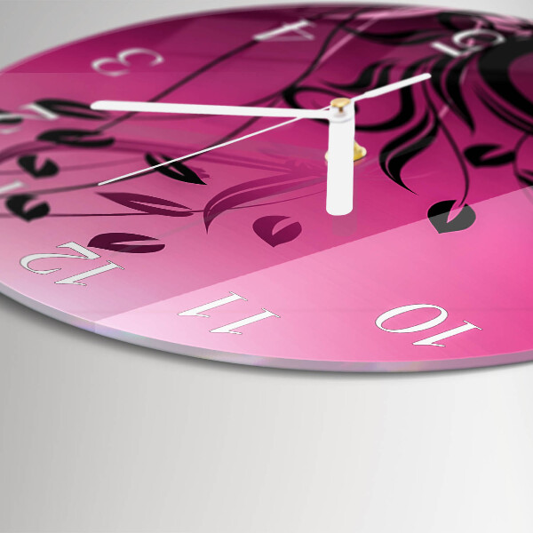 Reloj de pared redondo Arte floral