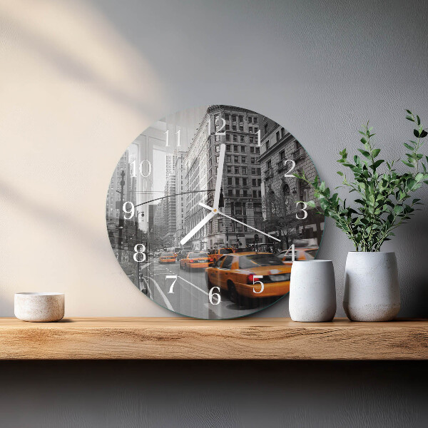 Reloj de pared redondo Taxi de Nueva York