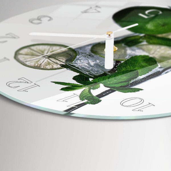 Reloj de pared redondo Lima y menta