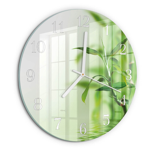 Reloj de pared redondo Bambú
