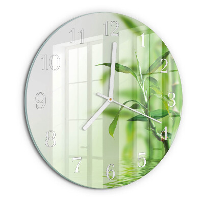 Reloj de pared redondo Bambú