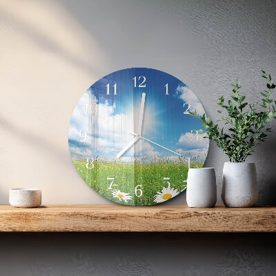 Reloj de pared redondo Flores de pradera