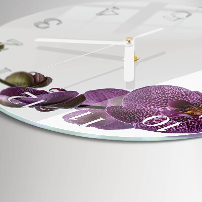 Reloj de pared redondo Orquídea