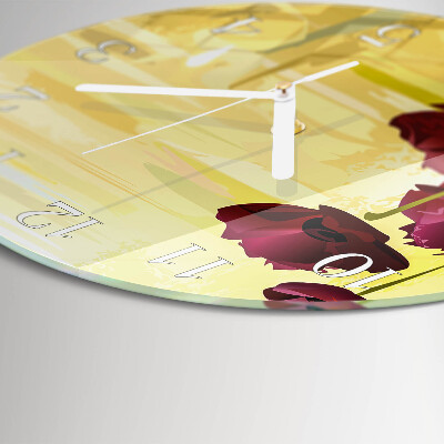 Reloj de pared redondo Amapolas