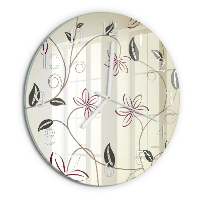 Reloj de pared redondo Arte floral
